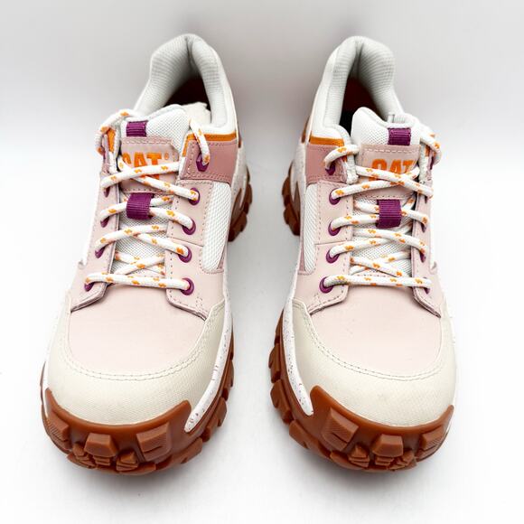 Caterpillar Pink and White Sneakers with Rugged Design - Picture 6 of 14